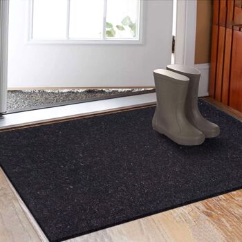 Paillasson "uni noir" 80x50cm tapis de coco tapis anti-saleté paillasson paillasson monochrome pour porte d'entrée 3 couleurs 3