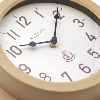 Horloge Murale d'Extérieur Résistante aux Intempéries - 22cm - Métal - Coquelicot Galvanisé 13