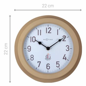 Horloge Murale d'Extérieur Résistante aux Intempéries - 22cm - Métal - Coquelicot Galvanisé 14