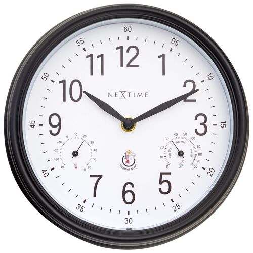 Weatherstation - Wall clock - 23.5 cm -weatherproof - Jasmine