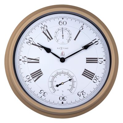Weatherstation - Reloj de pared - Resistente a la intemperie - 40,5 cm - Metal - Jacinto