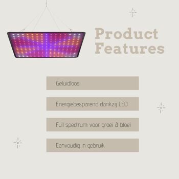 Lampe de culture LED spectre complet - 30 x 30 cm 2