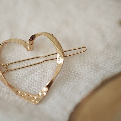 Hair clip Emy Gold Heart