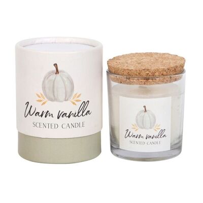 Calda candela autunnale alla vaniglia