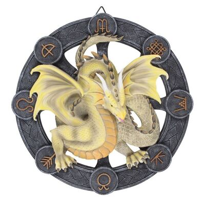 Plaque Murale Mabon Dragon en Résine par Anne Stokes