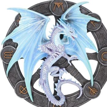 Plaque Murale Yule Dragon en Résine par Anne Stokes 2