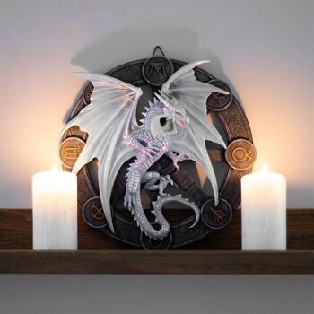 Plaque Murale Yule Dragon en Résine par Anne Stokes 4