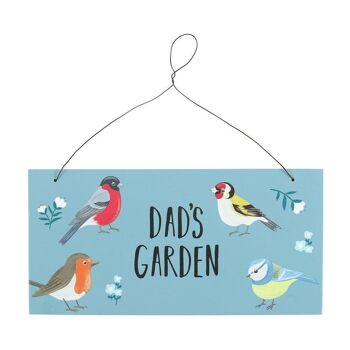 Dad's Garden Panneau d'oiseaux de jardin britannique 1