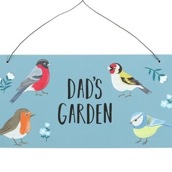 Dad's Garden Panneau d'oiseaux de jardin britannique 3