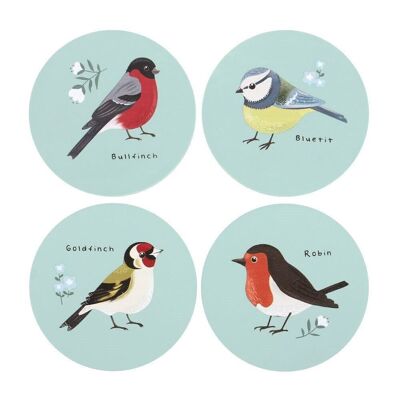 Set di sottobicchieri British Garden Birds