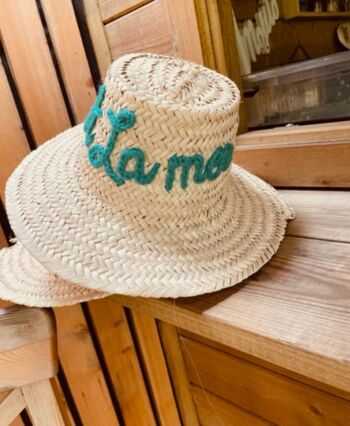 Chapeau en paille "A la mer" 1