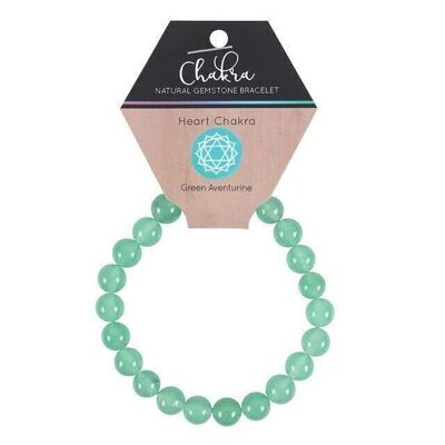 Bracelet en pierres précieuses d'aventurine verte Chakra du cœur