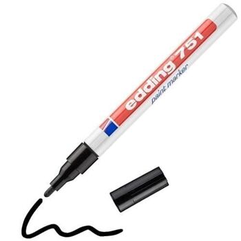 Edding 751 Marqueur peinture  - 1 stylo - pointe ronde 1-2 mm - marqueur de peinture pour l'étiquetage du métal, verre, roche ou du plastique - résistant à la chaleur, permanent et étanche 3