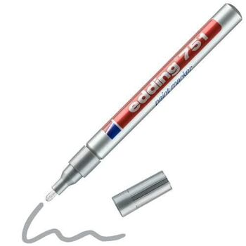 Edding 751 Marqueur peinture  - 1 stylo - pointe ronde 1-2 mm - marqueur de peinture pour l'étiquetage du métal, verre, roche ou du plastique - résistant à la chaleur, permanent et étanche 4