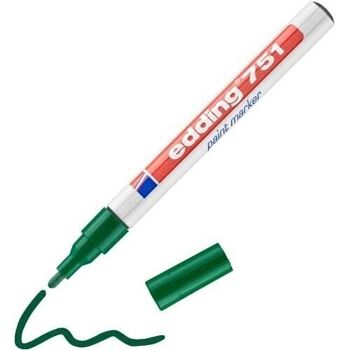 Edding 751 Marqueur peinture  - 1 stylo - pointe ronde 1-2 mm - marqueur de peinture pour l'étiquetage du métal, verre, roche ou du plastique - résistant à la chaleur, permanent et étanche 8