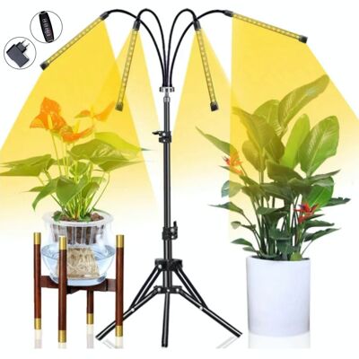 Lámpara de cultivo estándar - 160 cm de altura - luz blanca cálida (estimula la floración) - incluye fuente de alimentación USB