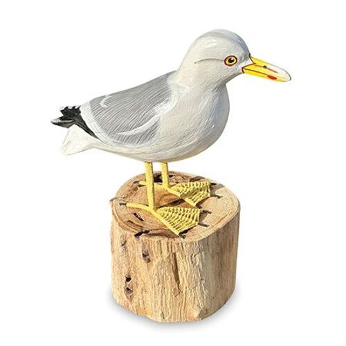 Hand Painted Wooden Single Seagull