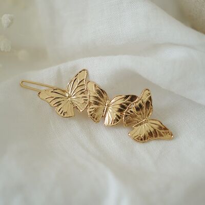 Hair Clip Joyce Trio Golden Butterflies