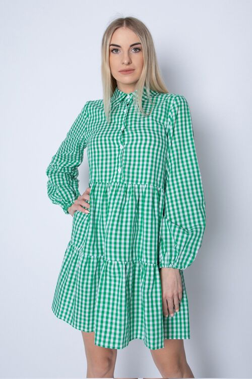 Oversized Checkered Smock Dress