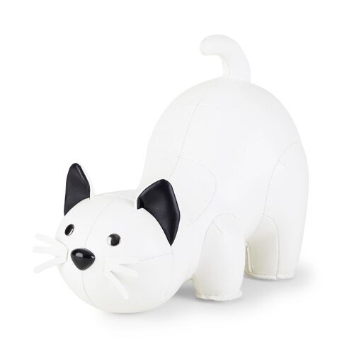 Cat White Bookend 1kg