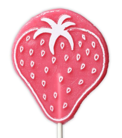 Strawberry Shaped Natural Lollipop