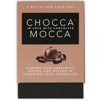 Karamellisierte Haselnüsse in Milchschokolade Chocca Mocca Geschenkbox