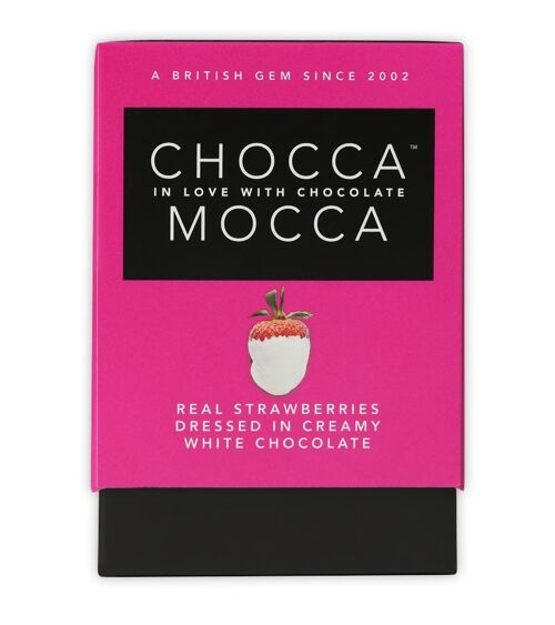 Real Strawberries in White Chocolate Chocca Mocca Giftbox