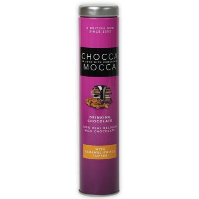 Bebida de chocolate caliente Chocca Mocca con remolinos de caramelo