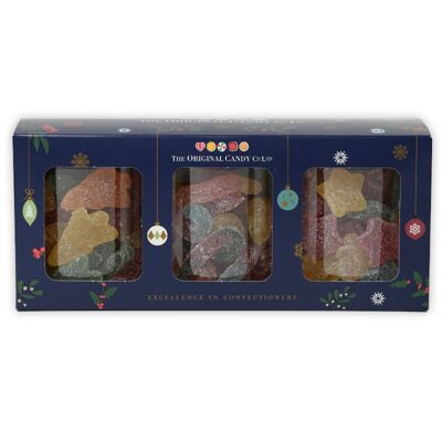 Scatola regalo originale per caramelle di Natale 3 x barattoli di caramelle