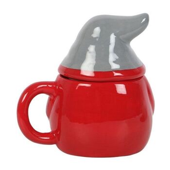 Mug à couvercle Gonk rouge et gris 4