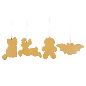 Lot de 4 décorations de biscuit squelette effrayant 2