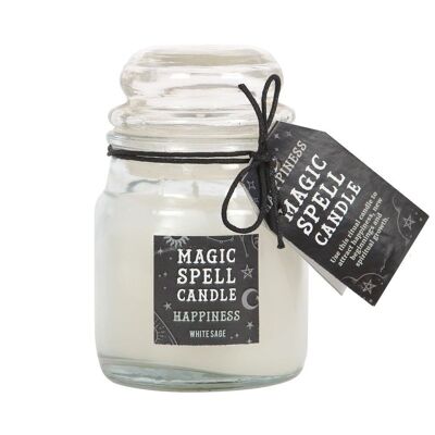 Weißer Salbei 'Happiness' Spell Candle Jar