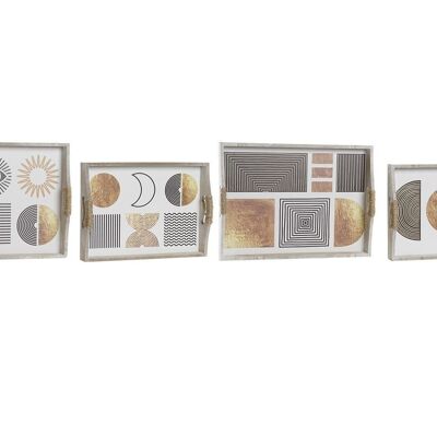 PLATEAU SET 2 MDF 40X30X6 GLAM 2 ASSORTIS. BD193771