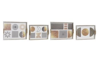 PLATEAU SET 2 MDF 40X30X6 GLAM 2 ASSORTIS. BD193771 4