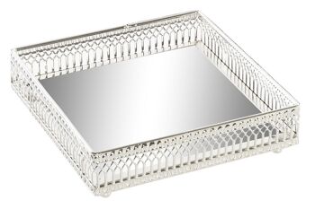 PLATEAU MIROIR METAL 15,5X15,5X4,5 ARGENT BD198891 4