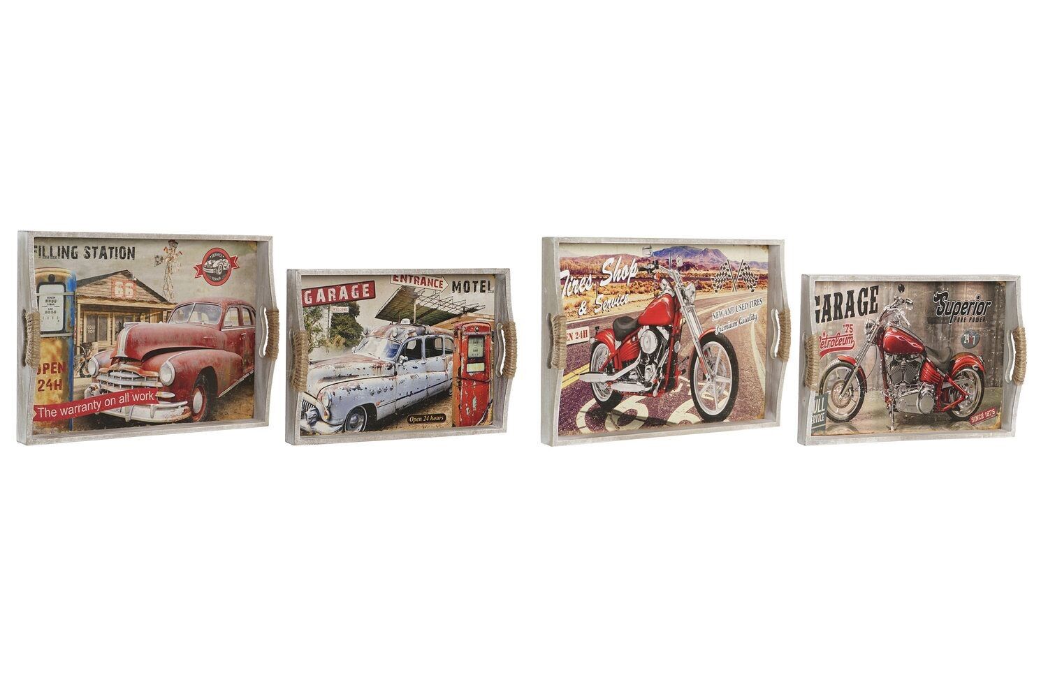 TRAY SET 2 MDF 40X30X6 VINTAGE 2 ASSORTED. BD201539