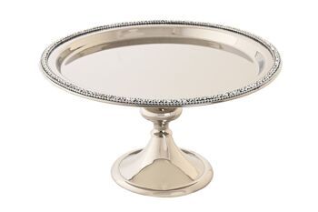 CENTRE DE TABLE ALUMINIUM VERRE 25X25X34 ARGENT BD205284 6