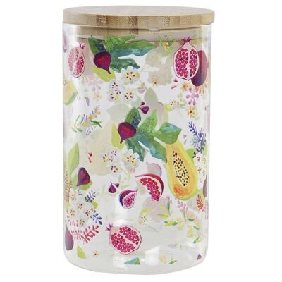 BAMBOO BOROSILICATE JAR 10X10X17 1000 ML, BH179287