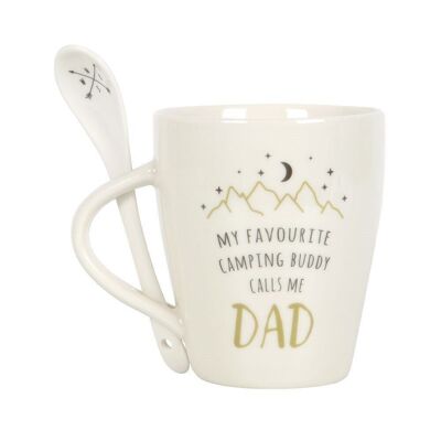 Ensemble tasse et cuillère Dad Camping Buddy