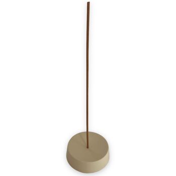 Porte-encens - céramique - beige - rond - Ø7,5 cm 1