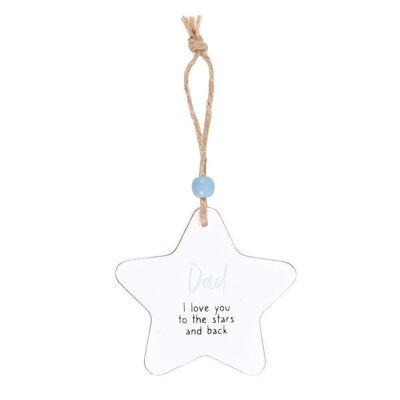 Papà Hanging Star Sentiment Sign