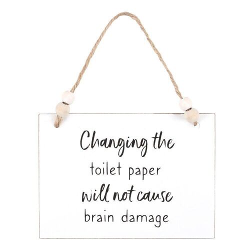 Changing The Toilet Paper Hanging Sign