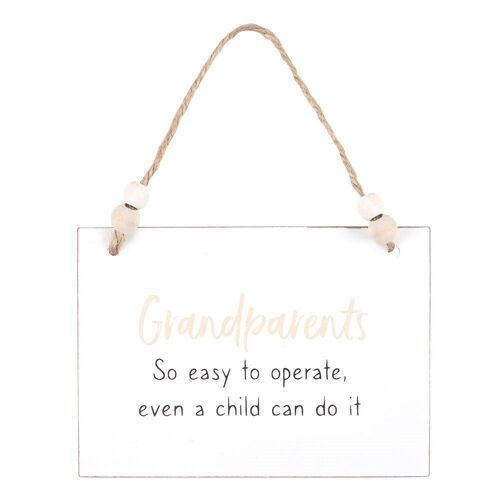 Grandparents Easy To Operate Hanging Sign