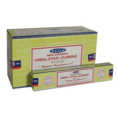 Set mit 12 Päckchen Himalaya-Jasmin-Räucherstäbchen von Satya
