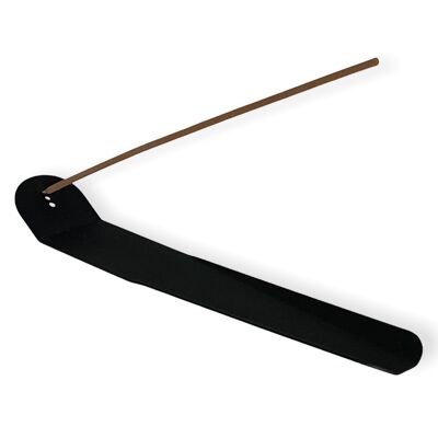 Incense holder - black - steel - incense holder - 24 x 4 cm