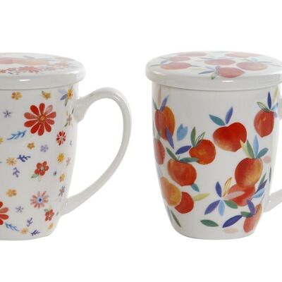 PORCELAIN INFUSION MUG 12X8,3X11 380ML, PEACH LC175744