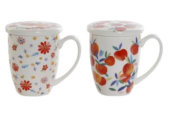 TASSE À INFUSION PORCELAINE 12X8,3X11 380ML, PÊCHE LC175744 1