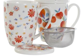 TASSE À INFUSION PORCELAINE 12X8,3X11 380ML, PÊCHE LC175744 5