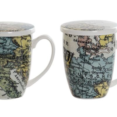 MUG INFUSION PORCELAINE 12X8,3X11 380ML, CARTE DU MONDE LC175750