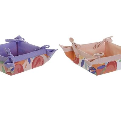 COTTON BASKET 30X30X9 PEACHES 2 ASSORTMENTS. LC175764